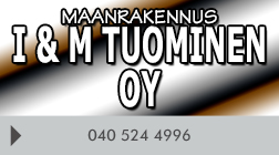 Maanrakennus I & M Tuominen Oy logo